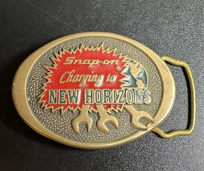 Snap On 工具 充电到 New Horizons 皮带扣 实心黄铜 BTS SSX-1410 — 第 1/3 张图片