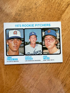 DCC: 1973 Topps Rookie Pitchers Charlie Hough Freeman Webb #610 NM-MT