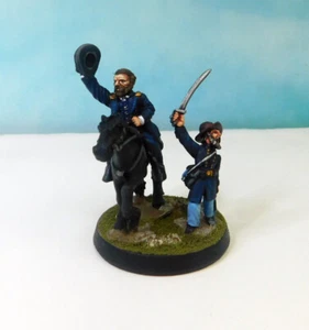 Bien Pintado Dixon 28mm Metal Líder Guerra Civil Grant - Imagen 1 de 7