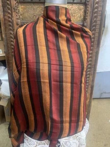Women's stripe pashmina stole scarf shawl warm cozy Fall - Photo 1/2