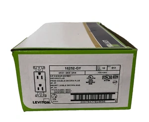 LOT OF 10 Leviton 15 Amp Commercial Grade Self Grounding Duplex Outlet Gray - Picture 1 of 3