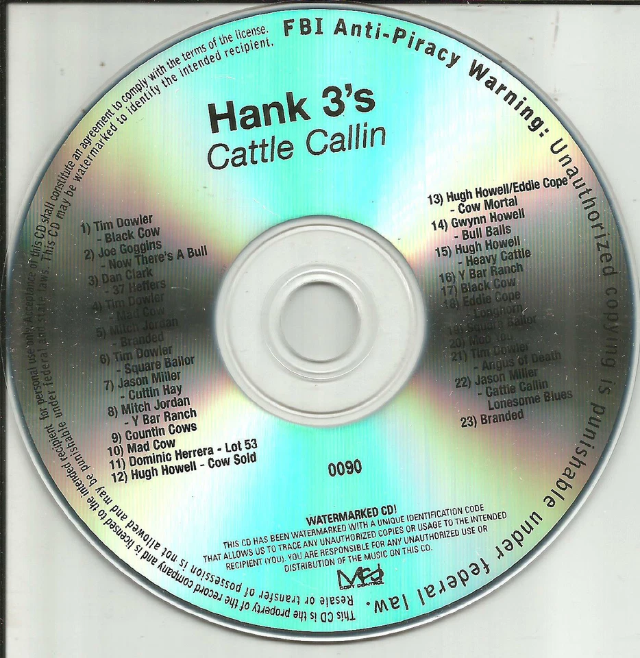 HANK WILLIAMS III крупного рогатого скота Callin РЕДКАЯ ADVNCE TST PRESS ПРОМО CD 2011 США новом 3 - Изображение 1 из 1