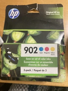 Genuine HP 902 Color: Cyan, Magenta, Yellow Ink cartridges, Open Package - Picture 1 of 3