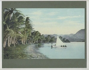 COCONUT ISLAND, KANEOHE BAY, AT N.E. OAHU HAND COLORED GICLEE FOTO ON 8X10" MAT - Picture 1 of 1