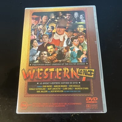 Western 10 Pack Movies (DVD, 4-Disc) John Wayne, Marlon Brando All Regions - Image 1 of 4