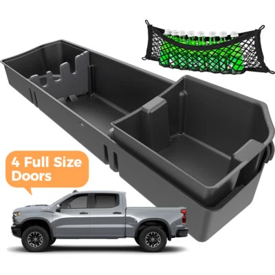 Almacenamiento debajo del asiento para Ford F150 2015-2024 17-24 F250 F350 Super Duty doble cabina Foto 1 de 4