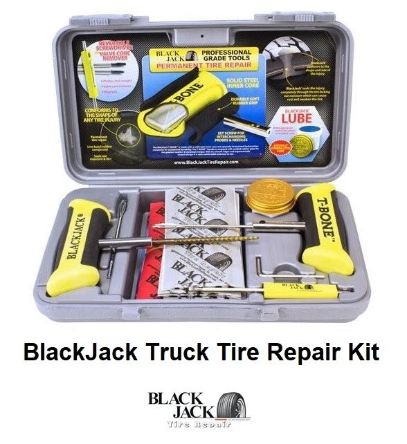 Black Jack Tire Repair Kit Kt-335 T-bone Handles W/ 35 Plugs Truck Missing Rn236