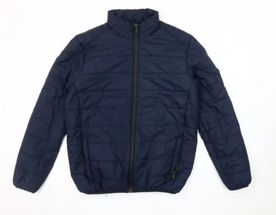 Brave Soul Men's Blue Puffer Jacket, Size L - Image 1 of 4
