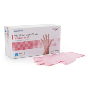 McKesson rosa Nitril Nitril Untersuchungshandschuh Standard Manschettenlänge LARGE 250 pro Box - Bild 1 von 7