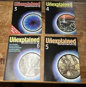 4 Unexplained Magazines 1980 Issues 3 4 5 & 6 Volume 3 Complete With ESP Cards - Picture 1 of 4