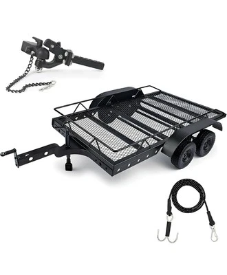 AMK RC Trailer, 1/10 Scale Trailer, Metal 1/10 RC Trailer with RC Trailer Hoo... - Image 1 of 3