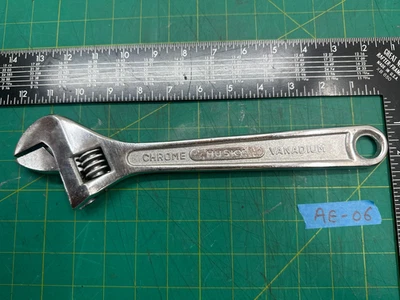Vintage Husky 12" 300mm Adjustable Wrench -Chrome Vanadium Steel, Made in Canada - Image 1 of 4
