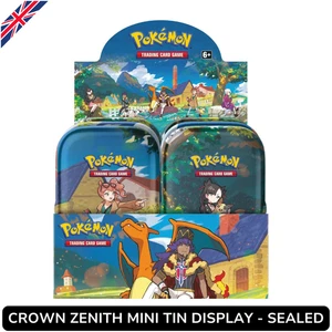 Pokemon CROWN ZENITH 10 MINI TIN DISPLAY Zenit Regale 20 Bustine Box Eng 2022 - Foto 1 di 4