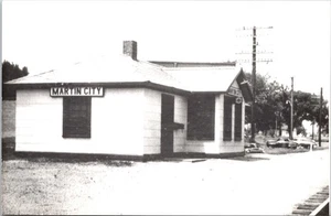 Martin City Missouri MO Bahnhof Depot Postkarte - Bild 1 von 2