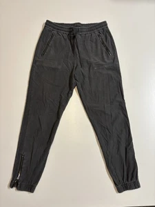 Athleta Hose Jogger Reißverschluss Knöchel grau Pull-On Damen Gr. 8 kleine Cargotaschen - Bild 1 von 5