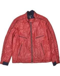 GEOX Mens Bomber Jacket UK 50 3XL Red Polyester AD77 - Picture 1 of 3