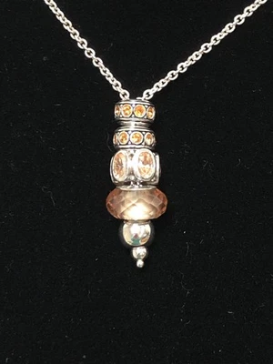 Auténtico CHAMILIA 36" Champagne Dreams Cuentas Dijes Cadena Gota Collar y Caja!! Foto 1 de 4