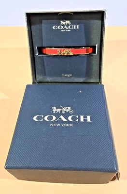 Brazalete Coach Horse & Carriage naranja y dorado Foto 1 de 4