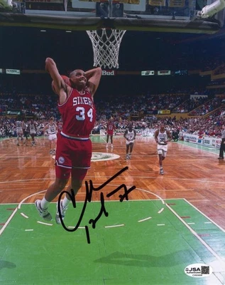 Foto autógrafa firmada por Charles Barkley 8x10 - Philadelphia 76ers Baloncesto JSA Foto 1 de 4