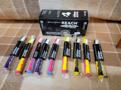 Vtg Never Used Kids Toothbrushes Wonder Grip Reach Dentist Issued Lot Of 9 - Image 1 of 4