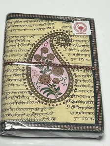 Recycled Hand Made Notebook New With Cloth Edges And Paisley Design - Picture 1 of 4