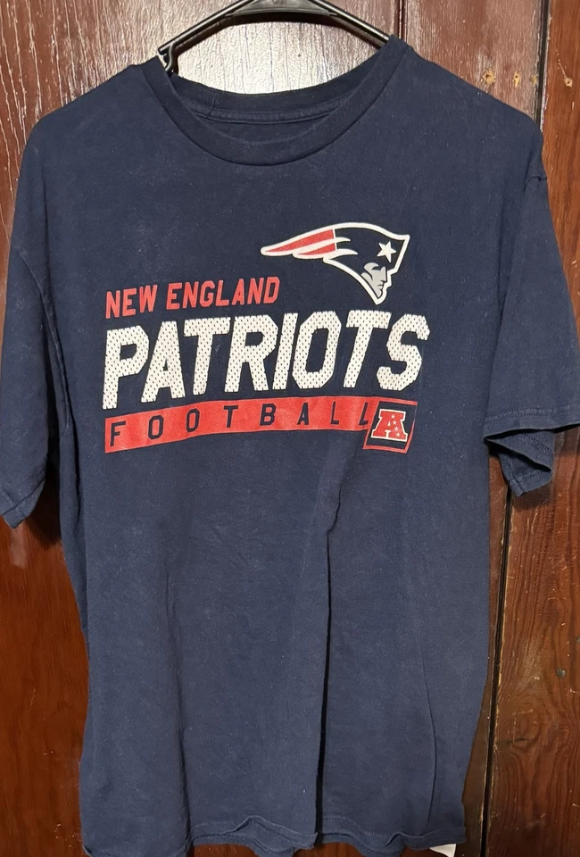 Camiseta New England Patriots Hombre L Camiseta Azul NFL Fútbol Foto 1 de 4