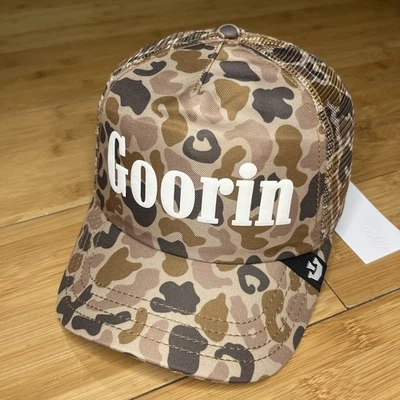 Goorin Bros The Farm Camo Crush Duck Mesh Trucker Snapback Hat Cap Hunt Retro - Image 1 of 4