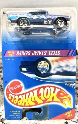 Chevy 1995 Hot Wheels "Error" #290 Steel Stamp Series '57 ruedas de 5 radios Foto 1 de 4