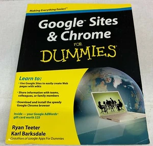 Google Sites & Chrome For Dummies by Ryan Teeter & Karl Barksdale 2009 1st/1ST - Picture 1 of 8