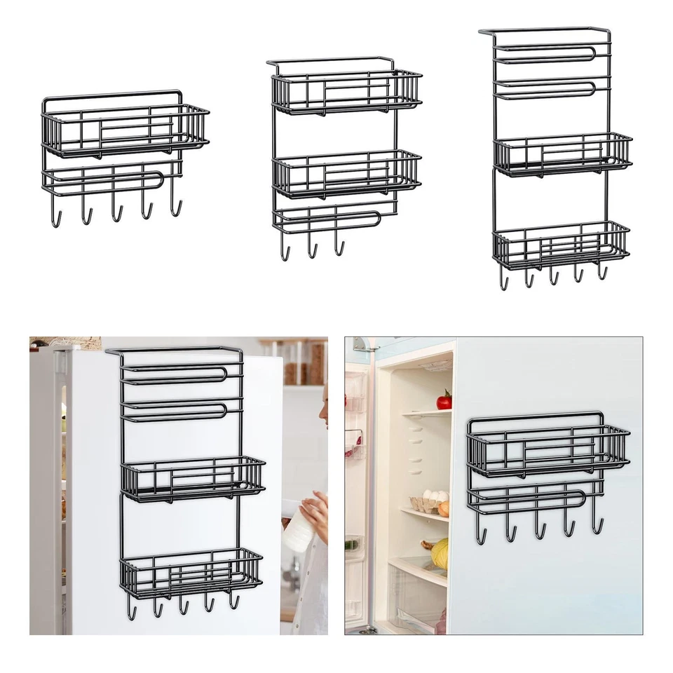 Refrigerator Side Shelf Spice Rack Hanging Organizer Large Capacity Over the - Image 1 of 1