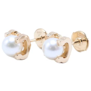 Cartier K18PG C de Cartier Pearl earring Pink gold - Picture 1 of 10