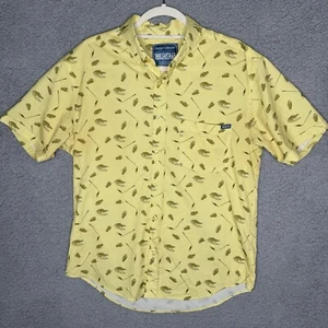Camisa RSVLTS Para Hombres Mediana Abotonada Amarilla Happy Gilmore Pelotas Elastizadas Golf - Imagen 1 de 11