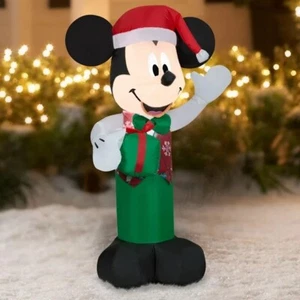 Gemmy Mickey Mouse Christmas Inflatable 3.5 Feet Lights Up Yard Decor - Picture 1 of 8