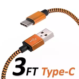 3FT Type C USB Charger Data Cable Braided For Android Device Type-C High Quality - Picture 1 of 2