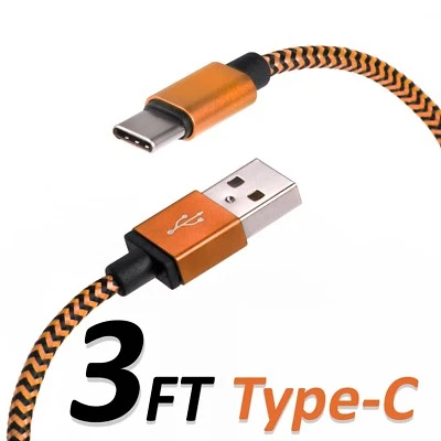 3FT Type C USB Charger Data Cable Braided For Android Device Type-C High Quality - Image 1 of 2