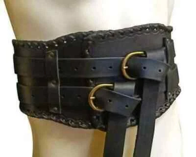 Medieval Roman Gladiator Leather Waist Armor Wide Kidney Belt SCA LARP - Image 1 of 4