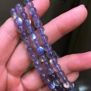 6mm Genuine Natural Labradorite Strong Color Light Beads Bracelet AAAA - Picture 1 of 9
