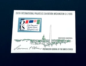 US Stamp Souvenir Mini Sheet - 1966 Philatelic Exhibition Washington DC MNH r93 - Picture 1 of 2