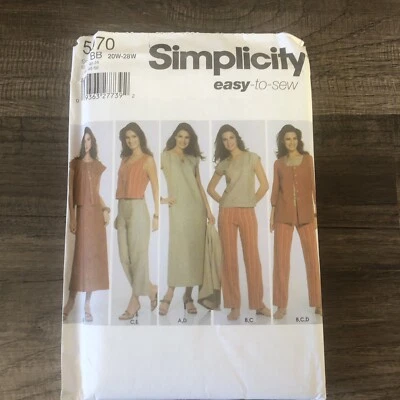 Simplicity Easy to Sew Woman’s Dress, Top, Pants, Jacket Size 20W-28W Pattern - Image 1 of 2