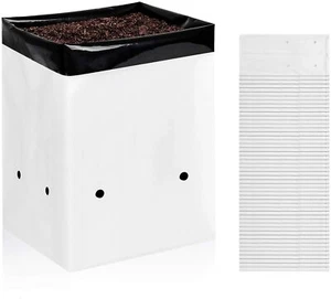 iPower 50-Pack 1/2/3/5 Gallon Grow Bags Panda Film Containers for Plants - Picture 1 of 14