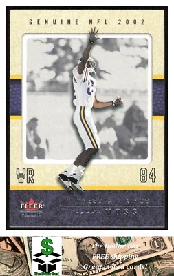 2002 Fleer Genuine #7 Randy Moss - Minnesota Vikings - Image 1 of 2