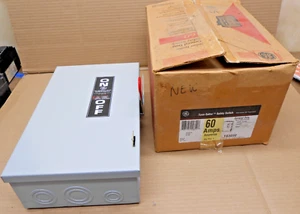 NEU GE TG3222 ALLZWECK SICHERHEITSSCHALTER 60 AMP 240VAC 2 POLIG 60A 2P ABGESICHERT - Bild 1 von 6