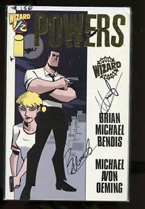 Powers #1/2 FN/VF Key Signed by Brian Michael Bendis Massive Sale J142