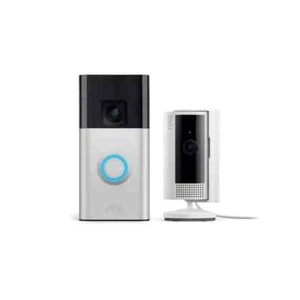 New Sealed Ring Starter Set with Battery Doorbell and Indoor Camera HD Video - Picture 1 of 11