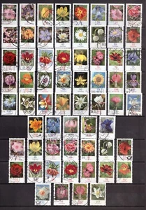 USA0040) Germany Lot Flowers used, 63 Different stamps with high value stamps - Picture 1 of 1