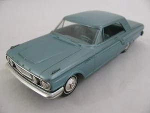 AMT 1/25 Blue 1964 Ford Fairlane 500 2-Door Hardtop Model Car Dealer Promo Read! - Picture 1 of 11