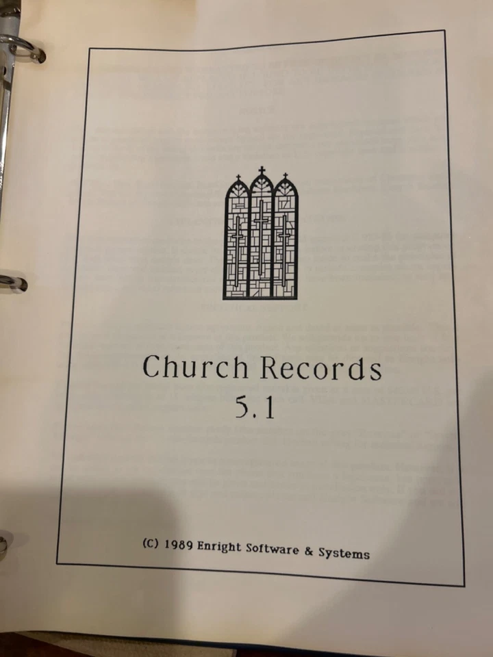 UNUSED VINTAGE SOFTWARE. CHURCH RECORDS 5.1. USER DEMO. ACCPAC PLUS GL INTERFACE - Image 1 of 4