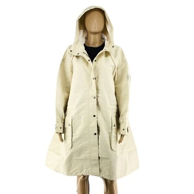 Levi's Women Beige Oversized Fit Sloan Rain Hooded Jacket Coat Size M - Image 1 of 4