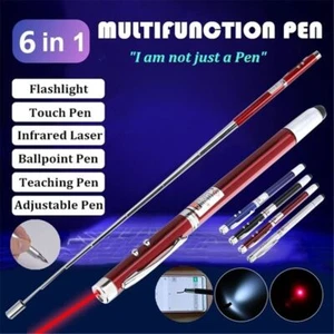 6-in-1 Stylus Pencil Remote RED Laser Pen Writing Pen Powerful Laser Pointer - Zdjęcie 1 z 16