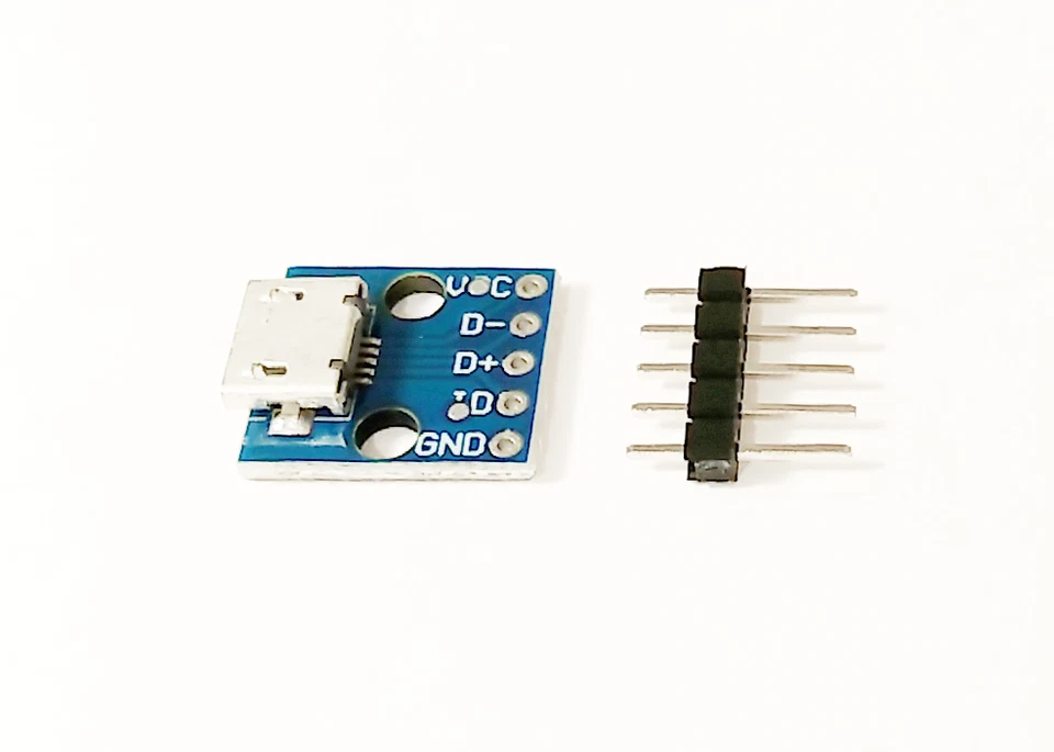 CONECTOR MICRO USB 5 PIN HEMBRA FEMALE ADAPTADOR A PROTOBOARD CONECTOR   - Imagen 1 de 1